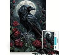 Rompecabezas del Cuervo para Adultos, 1000 Piezas, Rompecabezas Mental, Pasatiempo Relajante, Ensamblaje de Imágenes, Un Regalo Encantador (38x26cm)