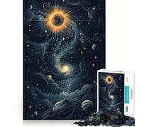 Rompecabezas del Diagrama del Sistema Solar para Adultos, 1000 Piezas, Rompecabezas para ejercitar la Mente, Juego de construcción de imágenes para el hogar, Regalo de cumpleaños (50x75cm)