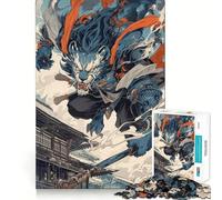 Rompecabezas del Dios León del Viento,1000 Piezas,para ejercitar la Mente, Cortado con láser,para Momentos de Tranquilidad y para ejercitar la Mente en casa (38x26cm)