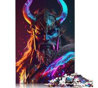 Rompecabezas del Dios nórdico Heimdall, decoración única para el hogar, Rompecabezas de cartón Premium para Adultos y Adolescentes, 1000 Piezas (26 x 38 cm)