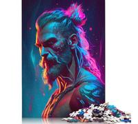 Rompecabezas del Dios nórdico Tyr, desafiante y Estimulante, de cartón 100% Reciclado, Ideal para Adultos y Adolescentes, Regalo de cumpleaños, 1000 Piezas (75 x 50 cm)