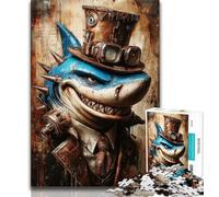 Rompecabezas del Dr Tiburón para Adolescentes, 1000 Piezas, Juego Familiar antiestrés, desafío difícil, Regalo para Amigos y Familiares, 38x52cm