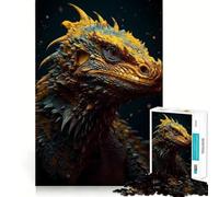 Rompecabezas del Dragón Amarillo Místico para Adolescentes, 1000 Piezas, Juguete para ejercitar la Mente, Divertido y Relajante, Arte para armar, artículo de colección (50x75cm)