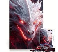 Rompecabezas del Dragón Blanco Místico para Adolescentes, 1000 Piezas, Juguete para Desafío Mental, Alivia el Estrés, Corte Premium, Regalo Increíble (38x52cm)