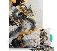 Rompecabezas del Dragón Chino Antiguo para Adultos,1000 Piezas,Juego para Estimular la Mente,Piezas de Encaje, Actividad Relajante para Grupos en Interiores (38x52cm)