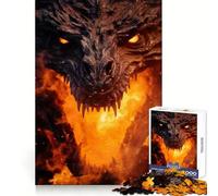 Rompecabezas del Dragón de Fuego Ancestral para Adultos 1000 Piezas Entrenamiento de Memoria Tiempo Bien invertido Bordes precisos (50x75cm)