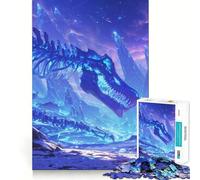 Rompecabezas del Dragón de Hielo Extinto, 1000 Piezas para Adultos, Juguete de razonamiento y Habilidad, Relajante, Corte preciso, Regalo conmovedor 38x26cm