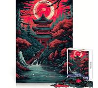 Rompecabezas del Eclipse Solar en Japón para Adultos, 1000 Piezas, Rompecabezas de ingenio, Juego de construcción de imágenes para el hogar, Regalo de cumpleaños (38x52cm)