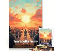 Rompecabezas del Ejército de Terracota al Atardecer para Adolescentes, 1000 Piezas, Juguete para ejercitar la Mente, fácil y Divertido de armar, Regalo Ideal 50x75cm
