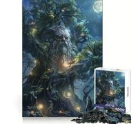 Rompecabezas del Espíritu del Árbol Ancestral para Adultos, 1000 Piezas, Mejora la Memoria, Tiempos de Descanso Agradables, Corte de Precisión, (38x52cm)