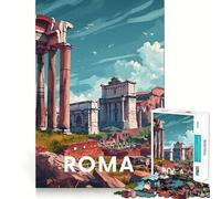 Rompecabezas del Foro Romano de Roma, 1000 Piezas para Adultos Mejora la Memoria Diversión Relajante Corte Regalo Memorable (50x75cm)