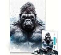 Rompecabezas del Gorila Enojado,1000 Piezas,Divertido,para estimular la concentración,Cortado con láser para un Ajuste, Actividad para Compartir con Seres Queridos (50x75cm)