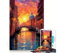 Rompecabezas del Gran Canal de Venecia para Adolescentes, 1000 Piezas, Juguete Inteligente, Juego Relajante, Corte Suave, Regalo increíble 38x26cm
