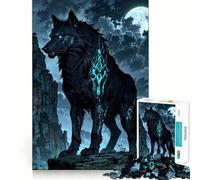 Rompecabezas del Guardián del Lobo Místico con Marcas Brillantes para Adultos 1000 Piezas Juguete para Concentrar el Ámbito de la Seducción Tiempo de Relajación Bordess Selección de Deseos de
