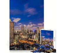 Rompecabezas del Horizonte de Bangkok, Tailandia, 1000 Piezas para adolescentesPiensa Que tu Tiempo de Entrenamiento está Bien empleadoBordes definidosRegalo Festivo (38x26cm)