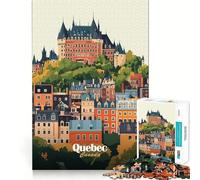 Rompecabezas del Horizonte de la Ciudad de Quebec para Adultos, 1000 Piezas, Rompecabezas Mental, Relajante, para armar, (50x75cm)