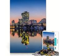 Rompecabezas del Horizonte de Viena al Atardecer para Adultos,1000 Piezas,Juego de Memoria,Corte láser para un Ajuste Perfecto, aliviar el estrés (50x75cm)