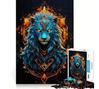 Rompecabezas del León de Piedra Rúnica de 1000 Piezas para Adultos Juguete de lógica Mental Diversión Tranquila Corte Firme Regalo Ideal 38x52cm