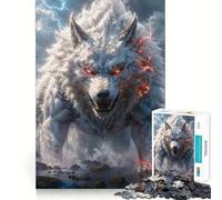 Rompecabezas del Lobo de la Tormenta Mítico para Adultos, 1000 Piezas, Juguete Intelectual, Juego Relajante, Arte de Pared de Calidad (38x26cm)