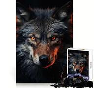 Rompecabezas del Lobo Enojado para Adultos, 1000 Piezas, Entrenamiento de Memoria, Recreación Tranquila, Corte Impecable, Regalo Navideño (38x52cm)
