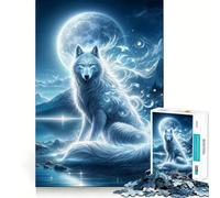 Rompecabezas del Lobo Místico para Adolescentes, 1000 Piezas, Diseño para Desarrollar la Memoria, Relajación y Calma, Regalo Clásico (50x75cm)
