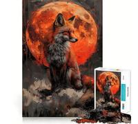 Rompecabezas del Lobo Naranja Místico para Adolescentes, 1000 Piezas, Diseño para Desarrollar la Memoria, Relajación y Calma, Regalo Clásico (50x75cm)