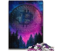 Rompecabezas del Logotipo de Bitcoin para Adultos, Pasatiempos en casa: Cada Pieza es única Juego Familiar desafiante y Divertido 50x75cm