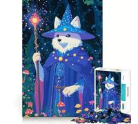 Rompecabezas del Mago del Perro Blanco 1000 Piezas para desarrollar la Memoria Divertido de Calidad Profesional Ideal para Recortar Actividad Mental (38x52cm)