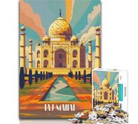 Rompecabezas del majestuoso Taj Mahal de 1000 Piezas para Adultos y Adolescentes Alivia el estrés, Mejora el Amor en Pareja, 50x75cm