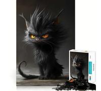 Rompecabezas del Meme del Gato Enojado,1000 Piezas,Divertido para desarrollar la Memoria,Bordes Lisos,Encaje, Forma Divertida de llenar Las Horas Libres (38x52cm)