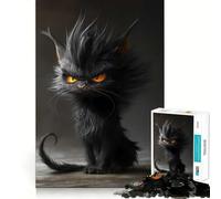 Rompecabezas del Meme del Gato Enojado,1000 Piezas para Adolescentes,Entrenamiento de Memoria,diversión,conexión Limpia y sin interrupciones,Actividad grupal Relajante para Interiores (38x26cm)