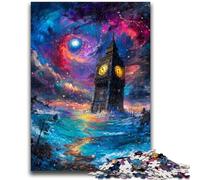 Rompecabezas del Misterioso Big Ben de Londres para Adultos, 1000 Piezas, Juegos educativos, decoración del hogar, Regalo Ideal para Toda la Familia (38x26cm)
