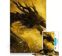 Rompecabezas del Misterioso Dragón Negro para Adultos, 1000 Piezas, Juguete para ejercitar la Mente, Tiempo de relajación, diseño, Montaje, (38x52cm)