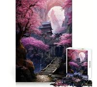 Rompecabezas del Monasterio de la Montaña Sakura de 1000 Piezas para Adolescentes Juguete de razonamiento y Habilidad Divertido y Relajante Corte preciso Regalo Ideal (50x75cm)