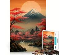 Rompecabezas del Monte Fuji de 1000 Piezas para Adolescentes Rompecabezas Mental para aliviar el estrés Arte para armar Regalo Premium (50x75cm)
