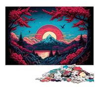 Rompecabezas del Monte Fuji de 1000 Piezas para Adultos, Rompecabezas de Madera, decoración del hogar y la diversión navideña, 50x75cm/19,68x29,52 Pulgadas