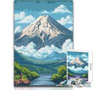 Rompecabezas del Monte Fuji de 1000 Piezas para Adultos y adolescentesJuego Creativo de resolución de problemasIdea de Regalo Memorable y conmovedoraTamaño 50x75cm