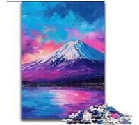 Rompecabezas del Monte Fuji, Japón, para Adultos y Adolescentes, Apto para Mayores de 14 años, Ideal como decoración de Pared, Regalo de cumpleaños y único (26x38cm)