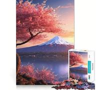 Rompecabezas del Monte Fuji Sereno, 1000 Piezas para Adultos, para ejercitar la Mente y aliviar el estrés, decoración de Pared con Bordes precisos (38x26cm)