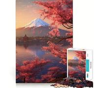 Rompecabezas del Monte Fuji Sereno de 1000 Piezas para Adolescentes Mejora la Memoria Tiempo de relajación Bordes precisos Regalo Creativo (38x26cm)