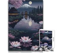 Rompecabezas del Monte Fuji Sereno de 1000 Piezas para Adultos, Juego Educativo de Entrenamiento Cerebral, Regalo Sorpresa Ideal para Seres Queridos, tamaño 38x26cm