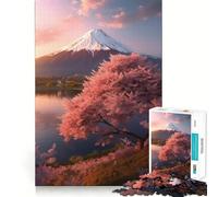 Rompecabezas del Monte Fuji Sereno de 1000 Piezas para Adultos Juguete de lógica Estimulante para un Juego Relajante Bordes Transparentes Regalo conmovedor (50x75cm)