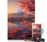Rompecabezas del Monte Fuji Sereno para Adolescentes, 1000 Piezas, Wise Think Toy, diversión y Entretenimiento, decoración de Pared con Bordes definidos (50x75cm)