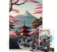 Rompecabezas del Monte Fuji Sereno para Adultos, 1000 Piezas, lógica Clara, Juguete, pasatiempo Tranquilo, Corte Perfecto, Regalo Elegante (38x52cm)