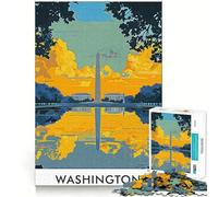 Rompecabezas del Monumento a Washington DC de 1000 Piezas Juguete Creativo para desarrollar la Habilidad componentes Resistentes y de Corte Limpio Ideal para Viajar Juego Mental Regalo (38x52cm)