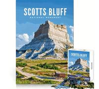 Rompecabezas del Monumento Nacional Scotts Bluff para Adolescentes, 1000 Piezas, Ejercicio Cerebral, Momento de relajación, Corte de precisión, Regalo Festivo (50x75cm)