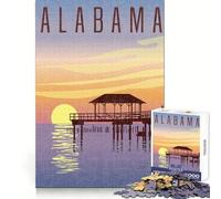 Rompecabezas del Muelle de Alabama al Atardecer para Adolescentes, 1000 Piezas, destreza Mental, Entretenimiento Relajante, Corte Premium, Regalo Alegre (38x52cm)