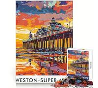 Rompecabezas del Muelle de Weston-Super-Mare para Adolescentes, 1000 Piezas, estimulación Mental, Suave, distracción, Firme, Entrelazado, (38x52cm)