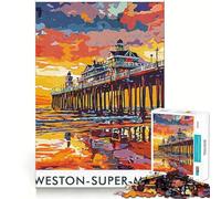 Rompecabezas del Muelle de Weston-Super-Mare para Adolescentes 1000 Piezas Juego para estimular la Mente Montaje Firme y Seguro Actividad para Fortalecer los Lazos Familiares (50x75cm)