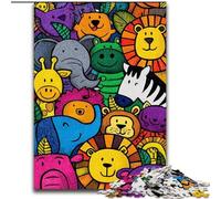 Rompecabezas del Mundo Animal para Adultos, 1000 Piezas, desafío de Inteligencia Cerebral, Juguetes adictivos, Regalos de cumpleaños para Mayores de 14 años (26x38cm)